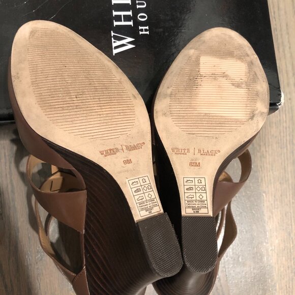 White House Black Market - Briget Wedge Heels - Sizing is 8.5 Right and 9 Left - Picture 5 of 6